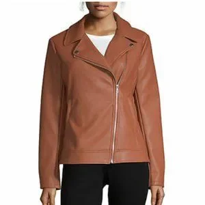 a.n.a | Jackets & Coats | Ana Faux Leather Moto Jacket Cognac Size S ...